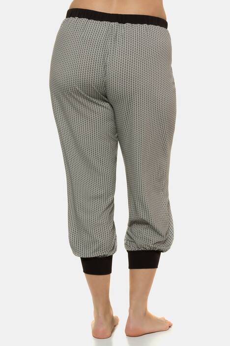 Floral Print Crop Stretch Knit Lounge Pants