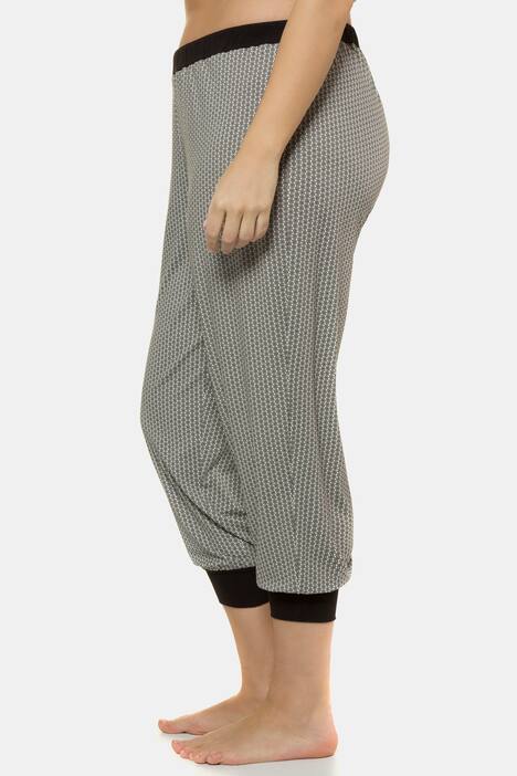 Floral Print Crop Stretch Knit Lounge Pants