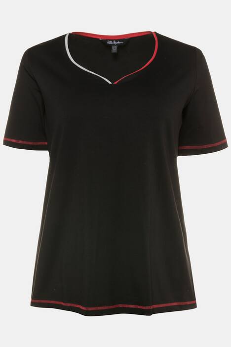 Two Tone Piped Classic Fit Stretch Tee