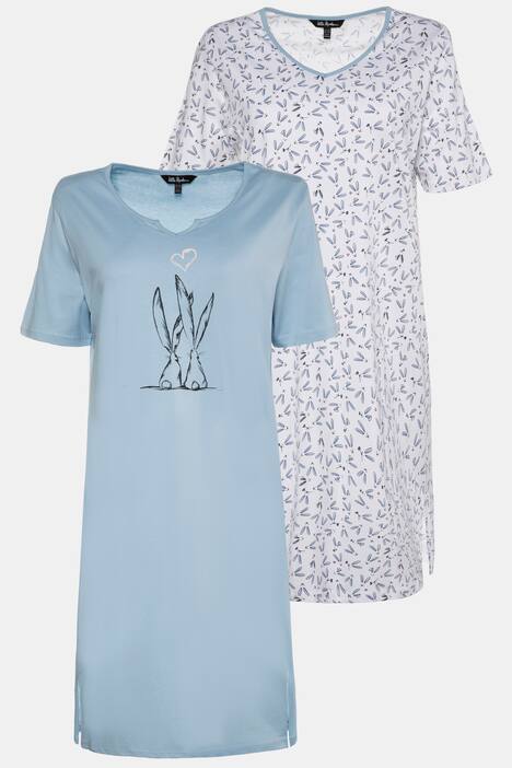 Bigshirts, 2er-Pack, Hasenmotiv/Hasenmuster