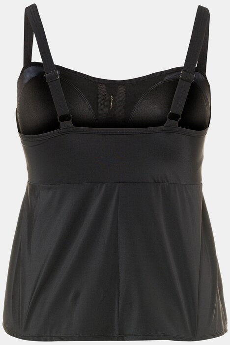 Tankini, imprime graphique, élément effet or, bonnets souples, bretelles ajustables, slip uni