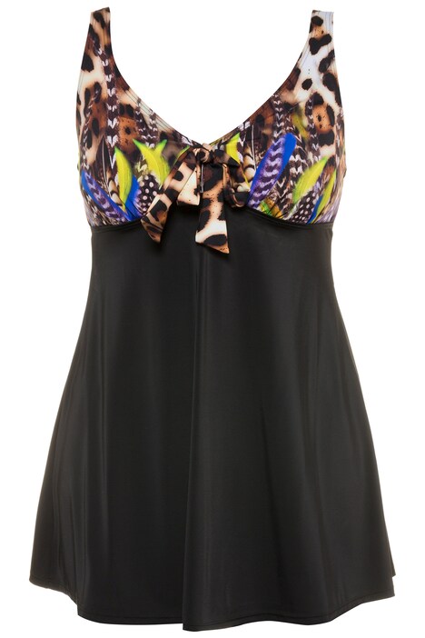 Mix Animal Top Print Skirted Swimsuit