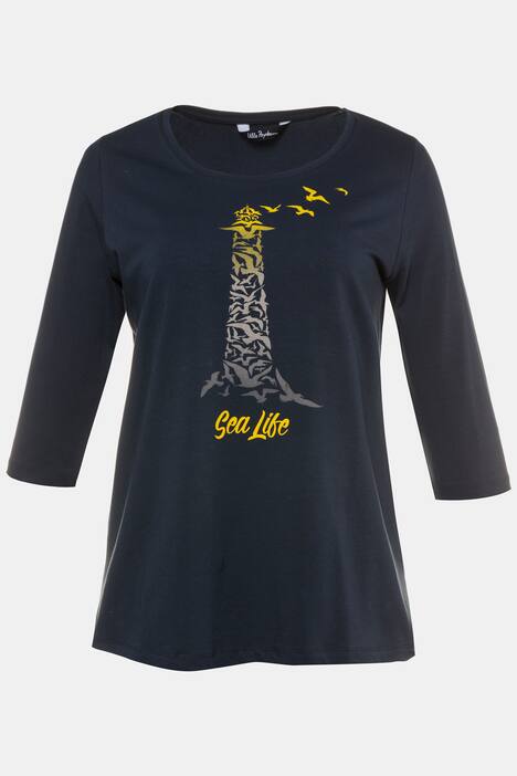 Shirt, Leuchtturm-Motiv, Classic, 3/4-Arm