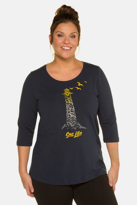 Shirt, Leuchtturm-Motiv, Classic, 3/4-Arm