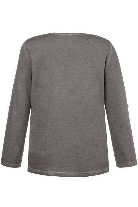 Shirt, Spitzendetails, Classic, Knopfleiste, cold dyed