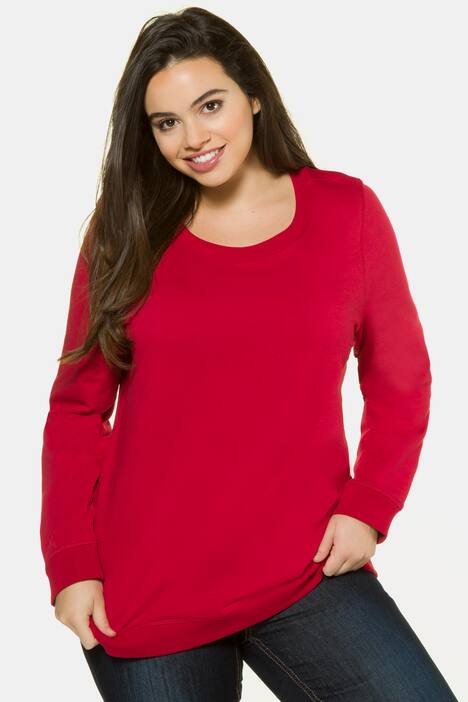 Sweatshirt, weiter Rundhalsausschnitt, Rippbündchen