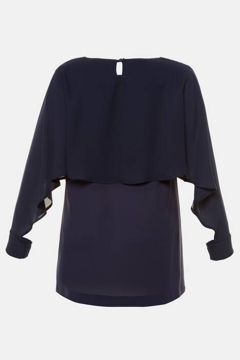 Chiffon Wrap Long Sleeve Top