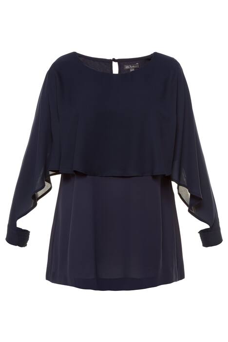 Chiffon Wrap Long Sleeve Top