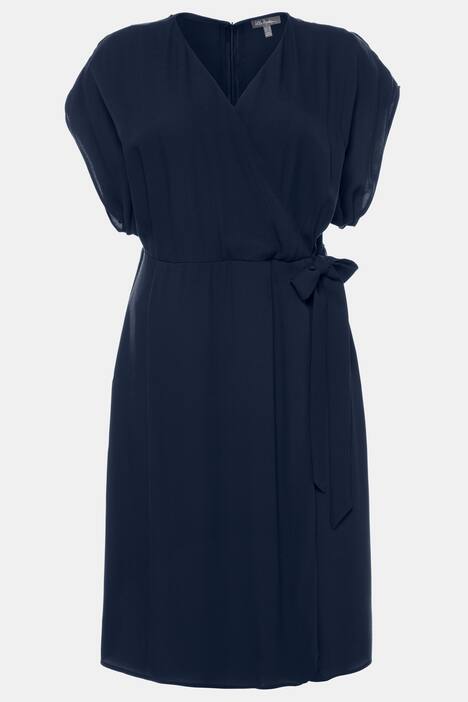 Wickelkleid, X-Silhouette, Fledermausärmel