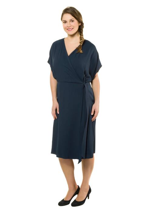 Wickelkleid, X-Silhouette, Fledermausärmel
