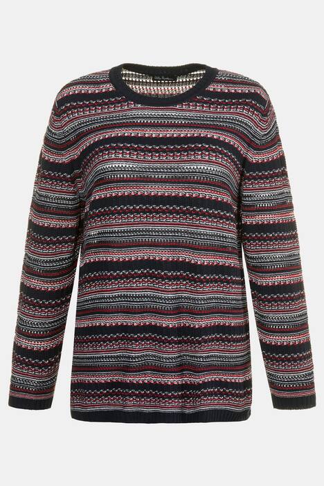 Pullover, transparente Strukturstreifen, Classic