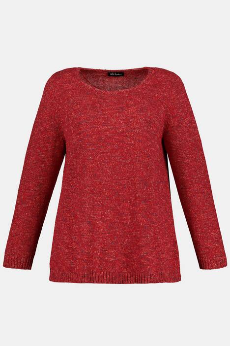 Pullover, meliertes Fancygarn, Rundhalsausschnitt