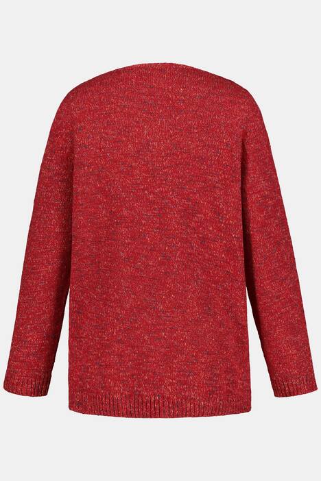 Pullover, meliertes Fancygarn, Rundhalsausschnitt