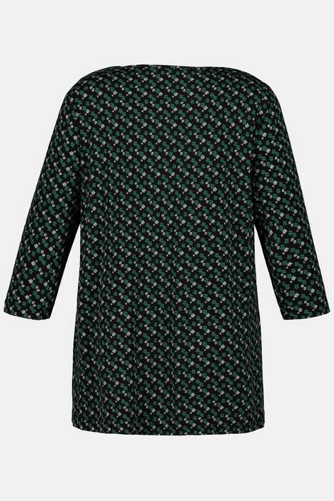 Shirt, Blütenmuster, 3/4-Arm