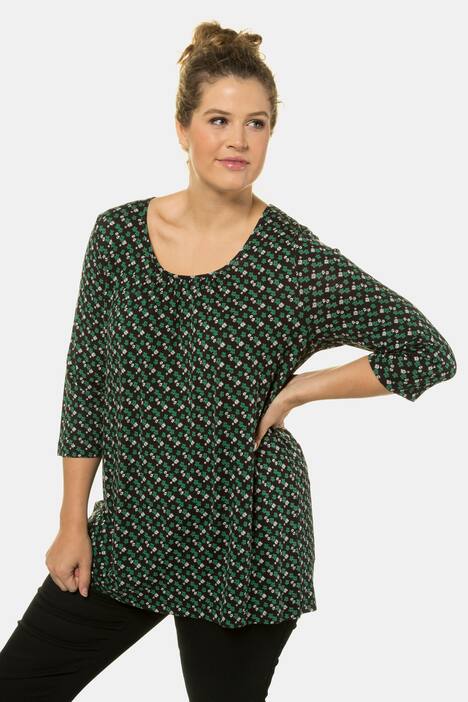 Shirt, Blütenmuster, 3/4-Arm