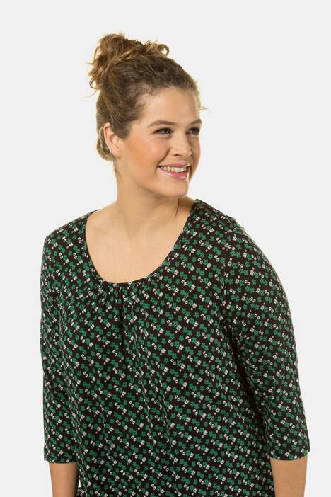 Shirt, Blütenmuster, 3/4-Arm