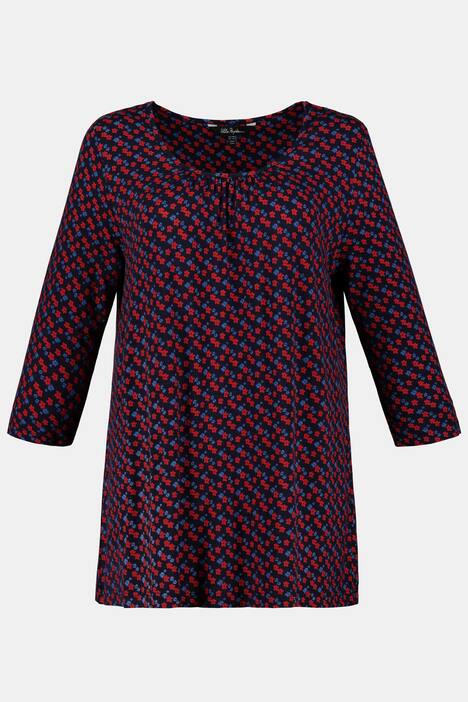 Shirt, Blütenmuster, 3/4-Arm
