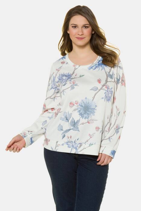 Floral Print Pastel Long Sleeve Sweatshirt