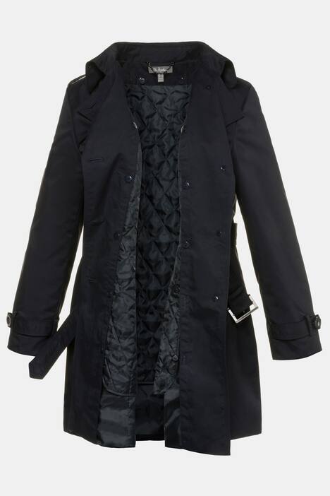 Trenchcoat, Bindegürtel, Futter ausknöpfbar, Gehschlitz