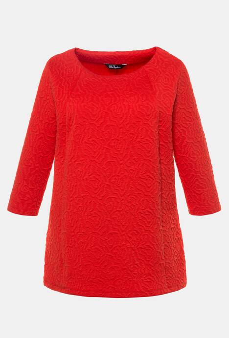Floral Texture Round Neck Sweatshirt