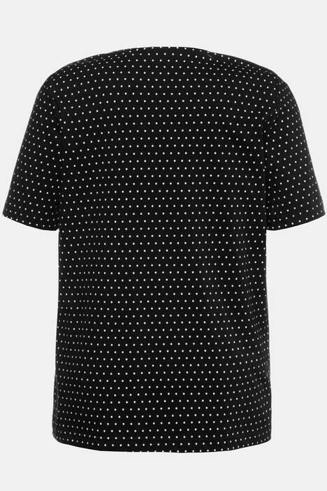 Tiny Dot Short Sleeve Classic Fit Cotton Tee