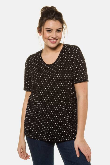 Tiny Dot Short Sleeve Classic Fit Cotton Tee
