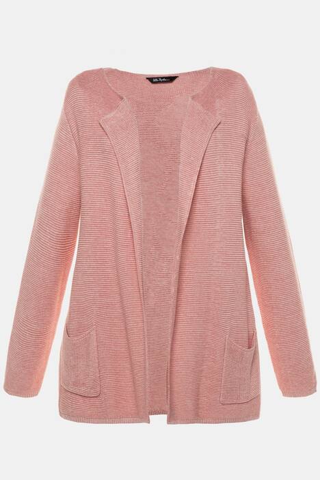 Cardigan, gesticktes Blütenmotiv, offene Form