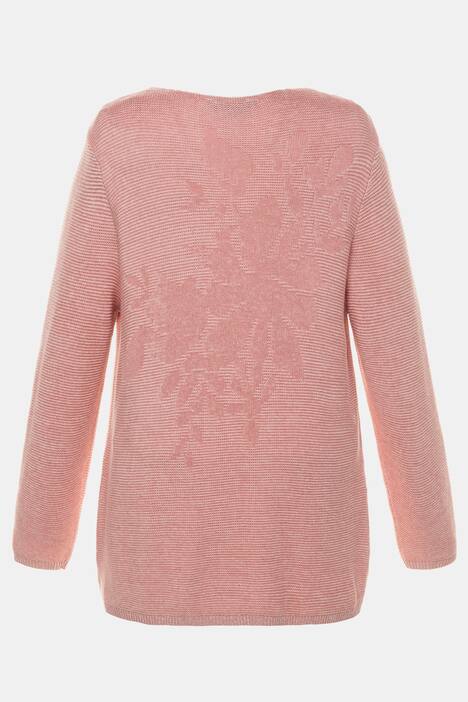 Cardigan, gesticktes Blütenmotiv, offene Form