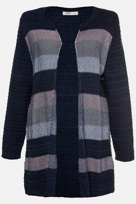 Eco Cotton Front Stripe Cardigan Sweater