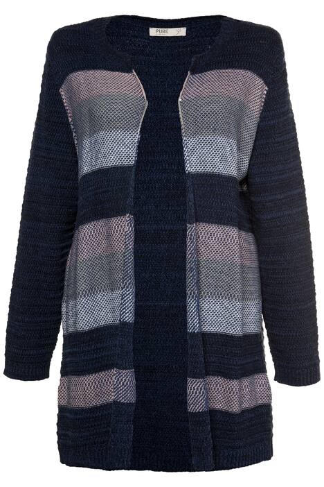 Eco Cotton Front Stripe Cardigan Sweater