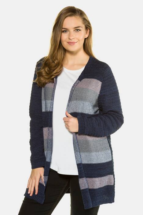 Eco Cotton Front Stripe Cardigan Sweater