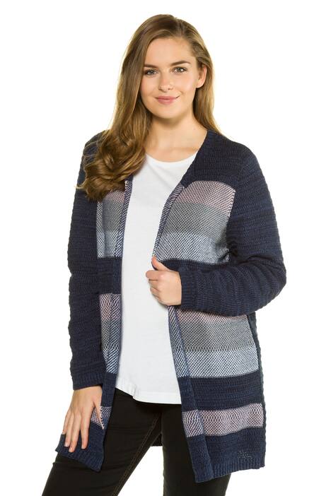 Eco Cotton Front Stripe Cardigan Sweater