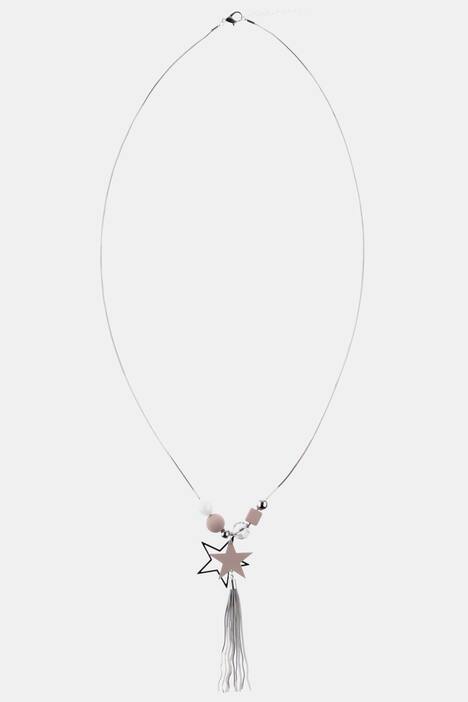 Kette, Sternen-Anhänger, Metallic-Quaste, lange Form