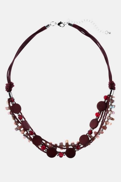 Collier, Perlen, Ziersteine in Perlmuttoptik
