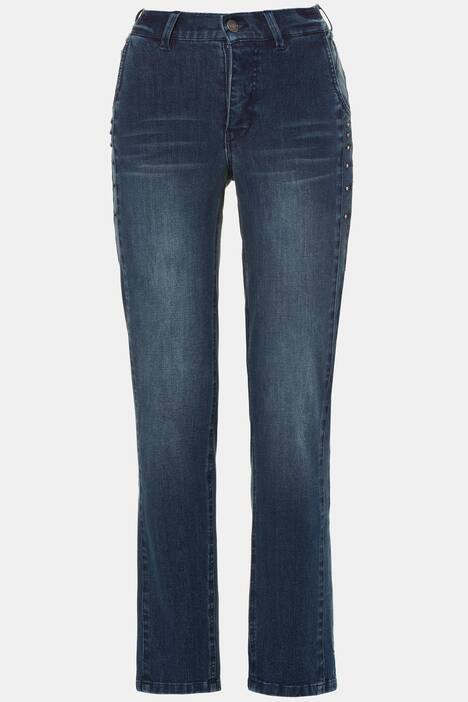 Jeans Anna, Boyfriend-Style, seitliche Glitzersteine