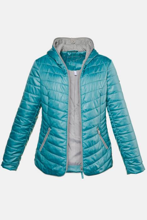 Steppjacke, Kapuze, Jersey-Einfassungen, Komplettfutter