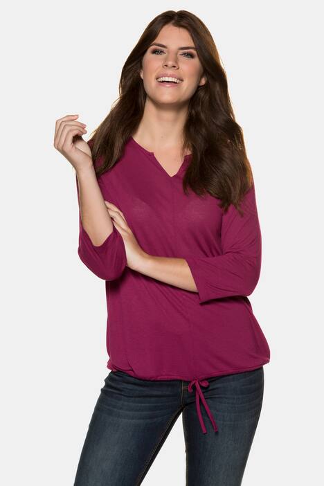 Shirt, Saum-Bindeband, Relaxed, Ziernaht