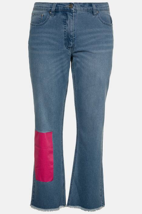 Colorful Patch 5-Pocket Stretch Jeans