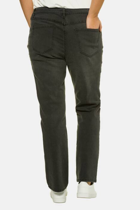 Jeans, Herznieten, Straight Fit, 5-Pocket-Form