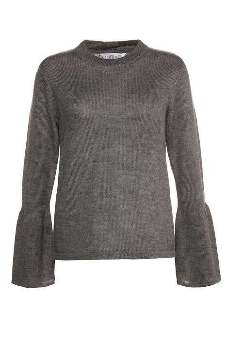 Stand-up Collar Long Bell Sleeve Sweater