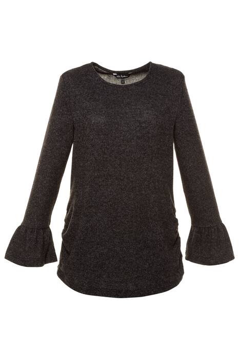Tulip Sleeve Gathered Side Stretch Sweatshirt