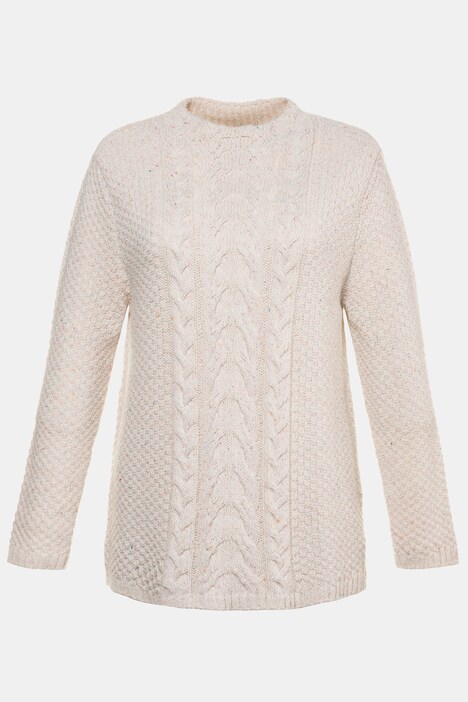 Pullover, Zopfmuster, kuschelweich, Rippbündchen