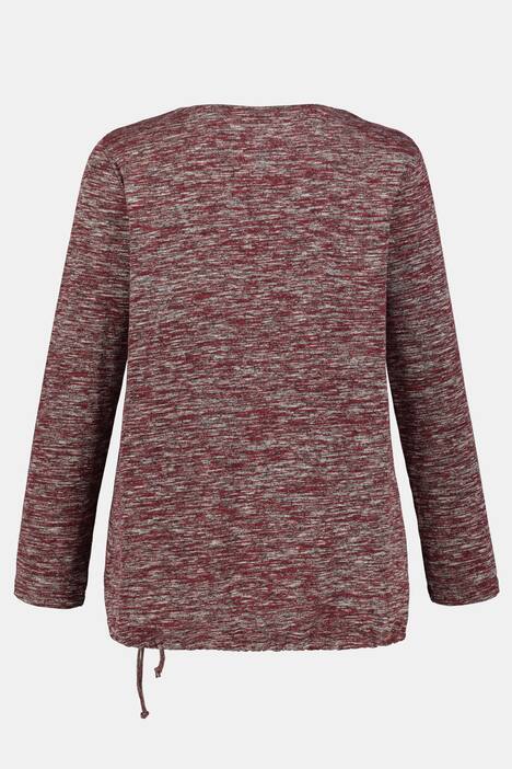 Heart Sequin Round Neck Long Sleeve Sweatshirt