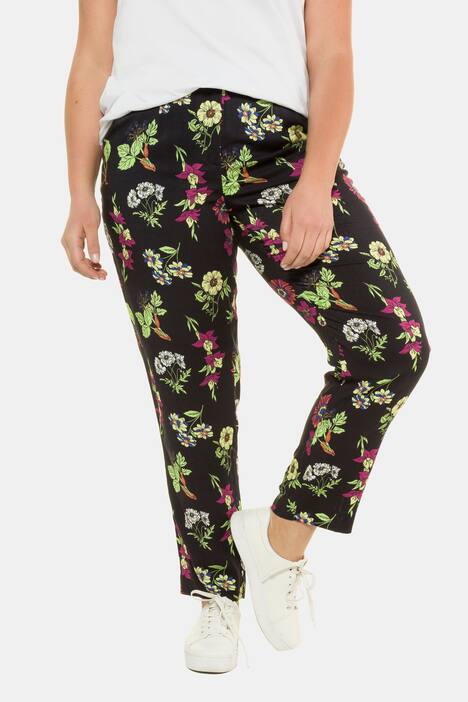 Floral Print Narrow Viscose Pants