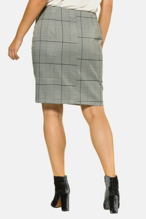 Plaid Zip Pencil Straight Stretch Skirt