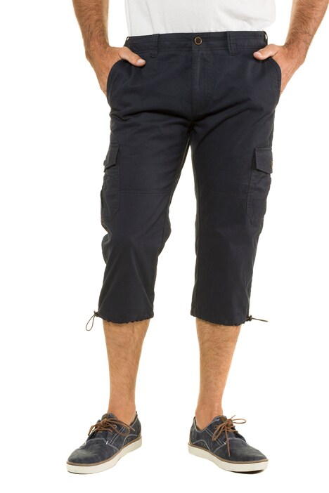 3/4 cargo kalhoty, šňůrka na lemu, 6 kapes