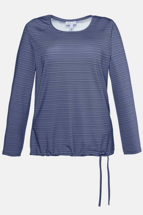Ringelshirt, Saum-Tunnelzug, Bindeband, Langarm