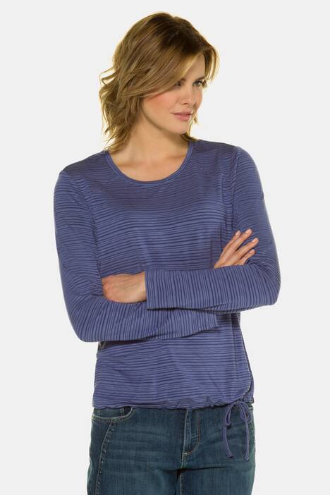Ringelshirt, Saum-Tunnelzug, Bindeband, Langarm