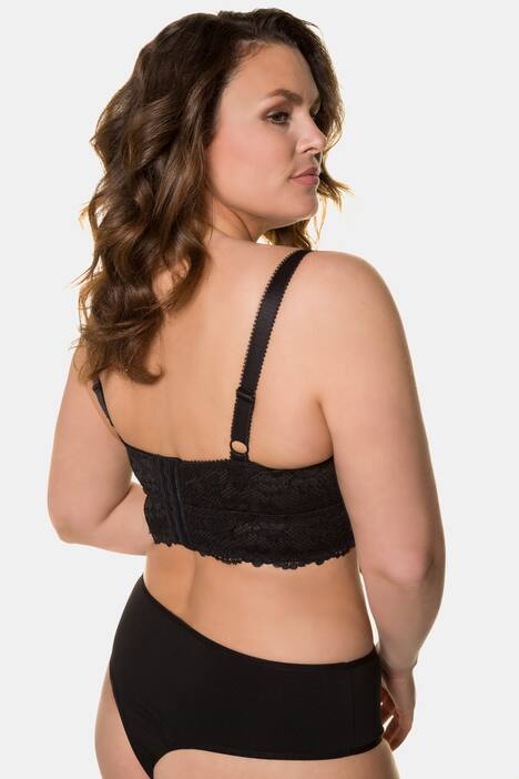 Bustier, fermeture devant, dentelle opaque