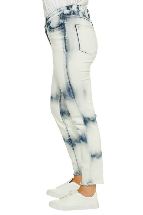 Individually Moonwashed Fringed Hem Skinny Jeans
